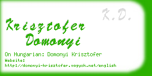 krisztofer domonyi business card